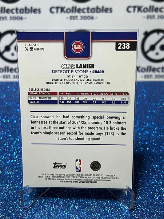 2025-26 Topps Flagship Rookie card #238 Chaz Lanier Detroit Pistons RC