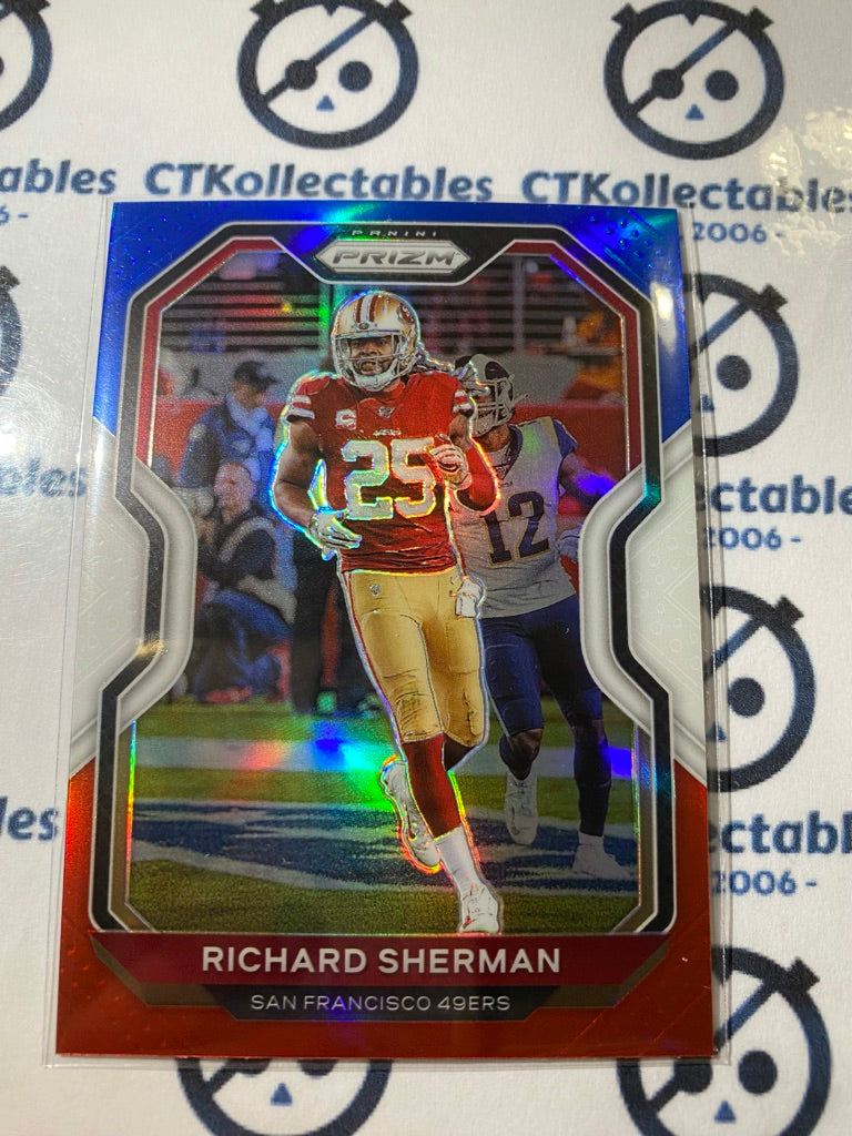 2020 NFL Prizm Richard Sherman Red White & Blue Prizm #287 49ers