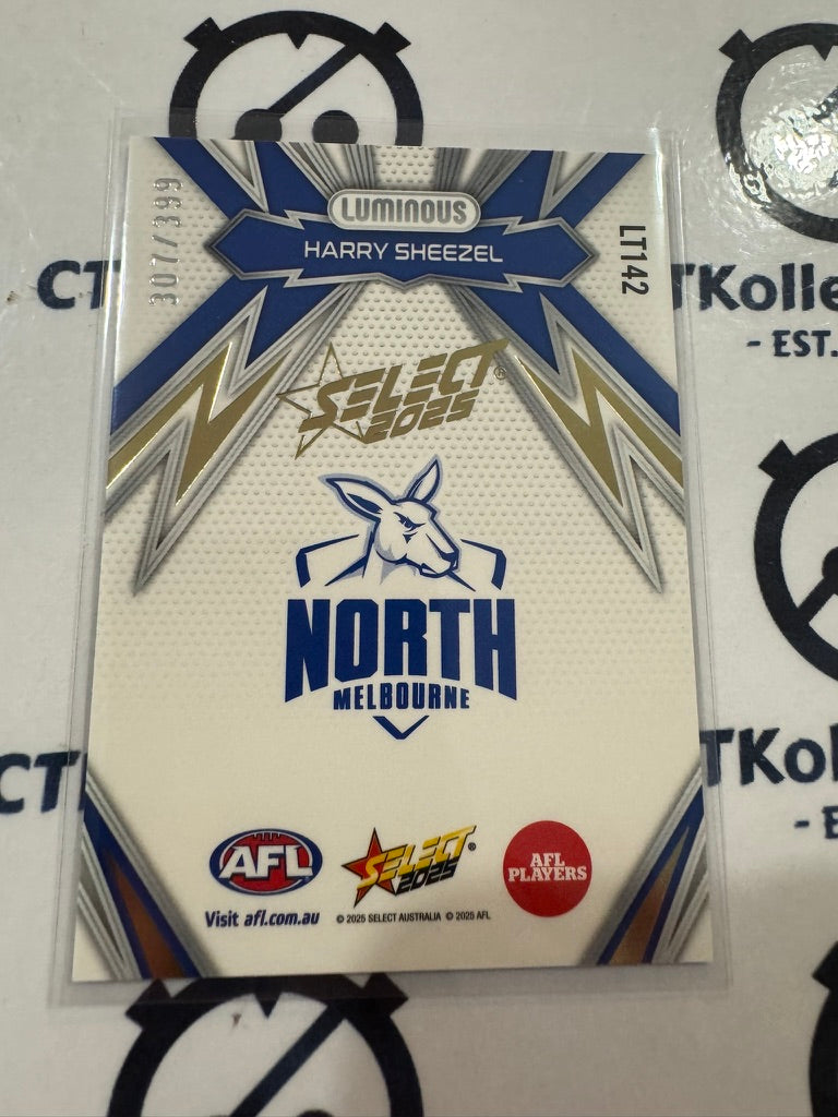 2025 AFL Footy Stars Luminous Harry Sheezel Lightning gold #LT142 #307/399