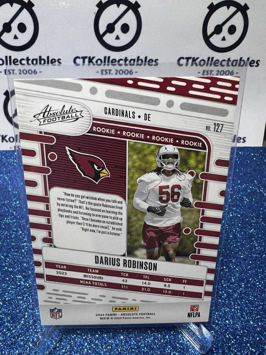 2024 NFL Panini Absolute Rookie RC #127 Darius Robinson Arizona Cardinals