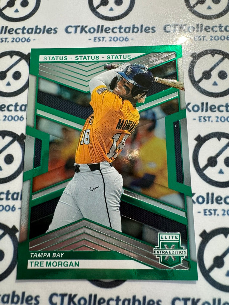 2023 Panini Baseball Elite Extra Tre Morgan Status Green #129/499