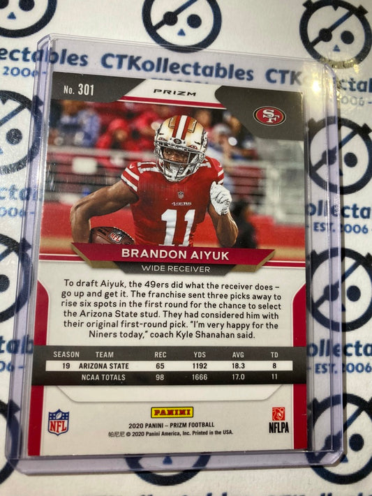 2020 NFL Prizm Brandon Aiyuk Red White & Blue RC Prizm #301 49ers