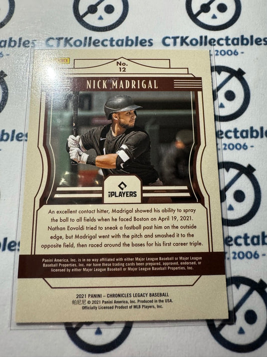 2021 Chronicles MLB Baseball Legyacy Nick Madrigal #12 Chicago