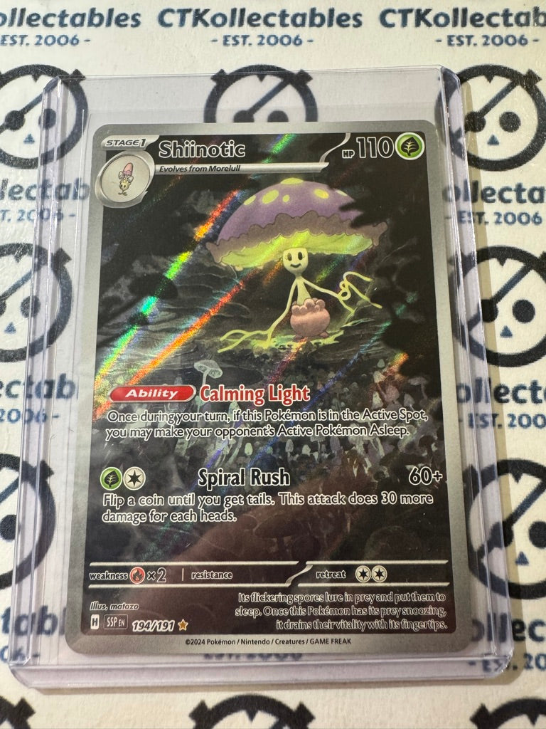 Shiinotic Illustration Rare #194/191 Surging Sparks Pokémon TCG 2024