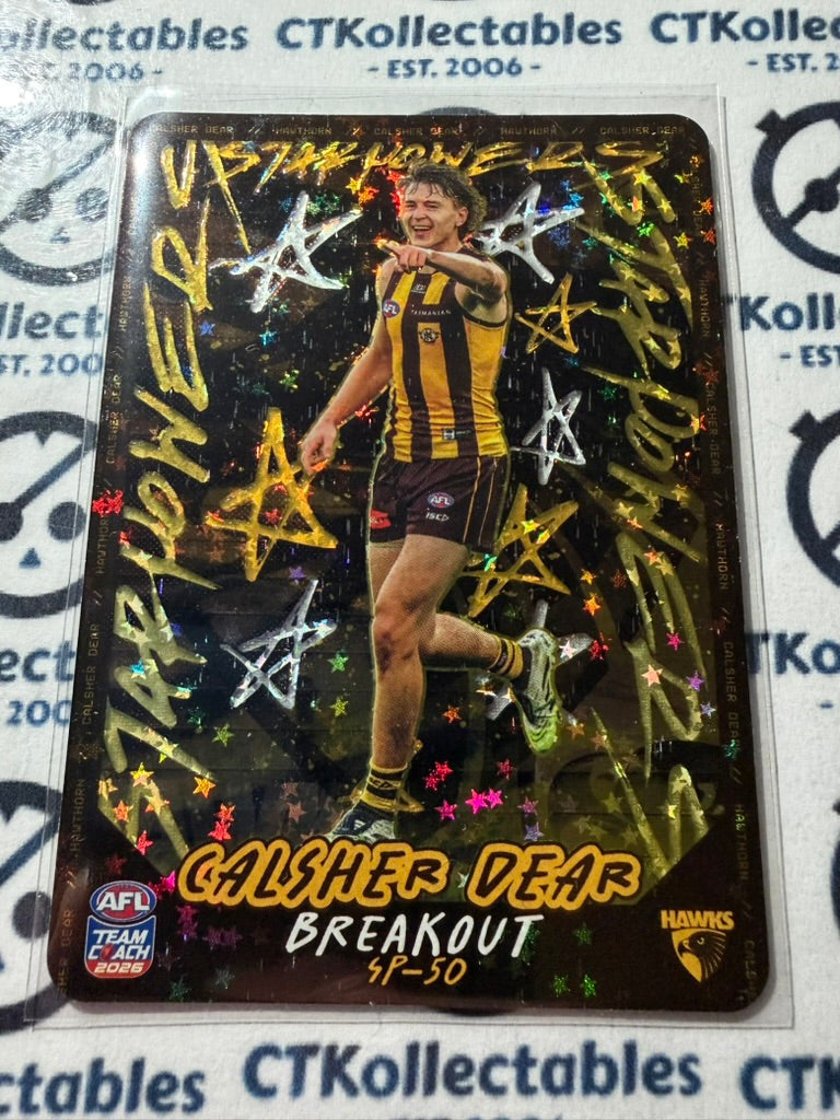 2026 Teamcoach AFL TEAM Star Power Calsher Dear #SP-50 Hawks
