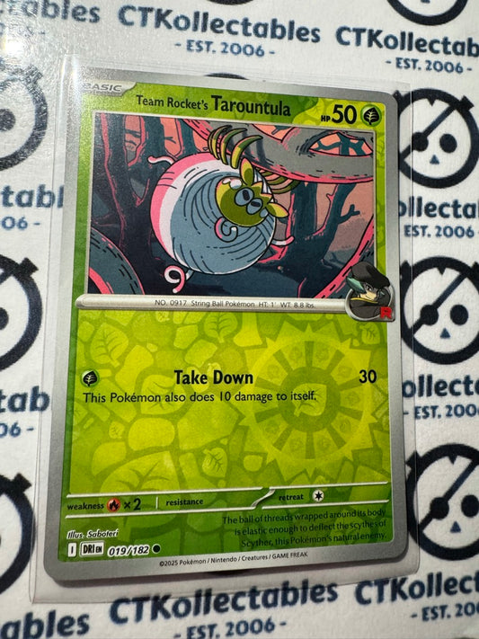 Team Rocket's Tarountula Scarlet & Violet Destined Rivals #019/182 Reverse Holo