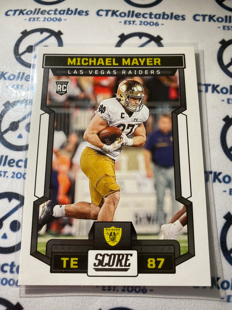 2023 NFL Panini Score #337 Michael Mayer - Las Vegas Raiders