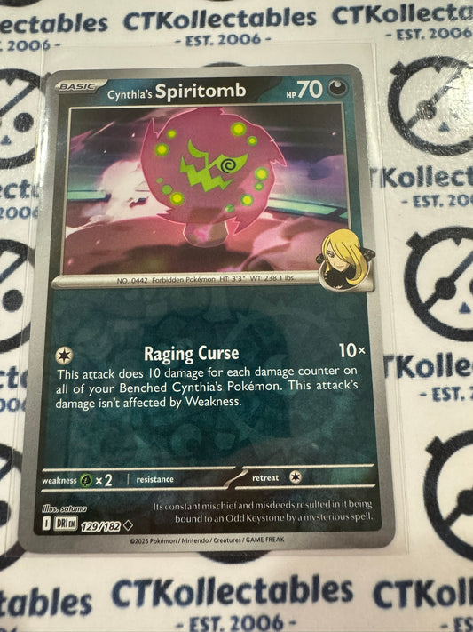 Cynthia's Spiritomb Reverse Holo #129/182 Scarlet & Violet Destined Rivals