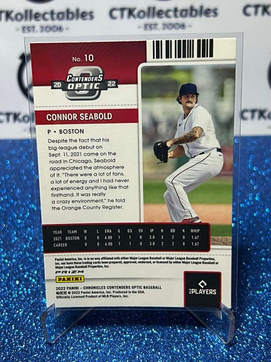 2022 Chronicles MLB Contenders Optic #10 Connor Seabold Holo Prizm RC Bostons