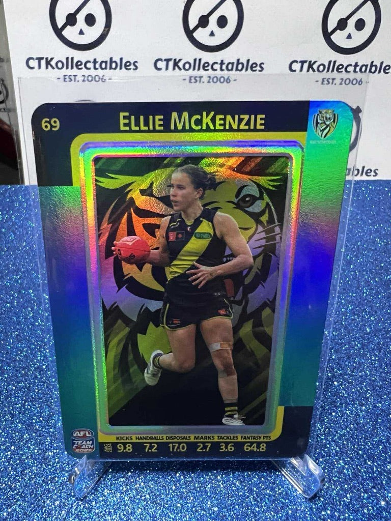 2025 AFLW TEAMCOACH ELLIE MCKENZIE BLUE PARALLEL #69 TIGERS