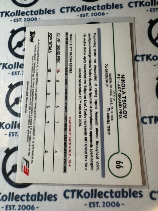 2024 Topps Chrome F1 Future Stars Nikola Tsolov #66 F3