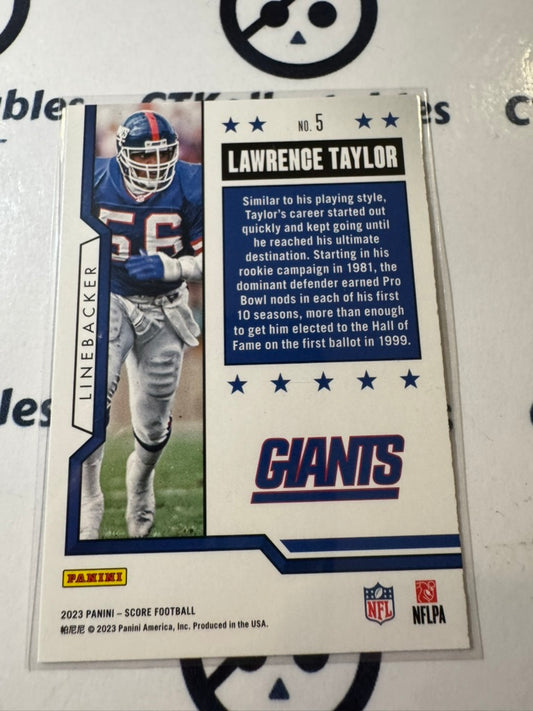 2023 NFL Score First Ballot #5 Lawrence Taylor New York Giants