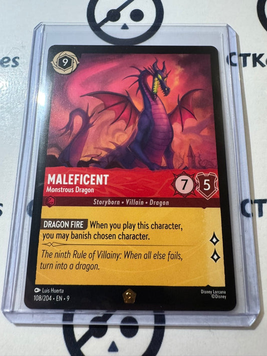 Disney Lorcana Fabled NON-FOIL 108/204 Maleficent - Monstrous Dragon L