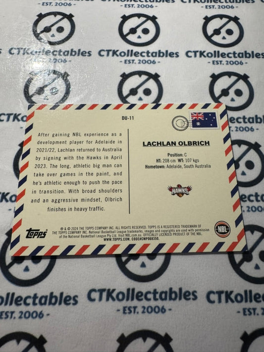 2023-24 Topps NBL Lachlan Olbrich Down Under #DU-11 Hawks