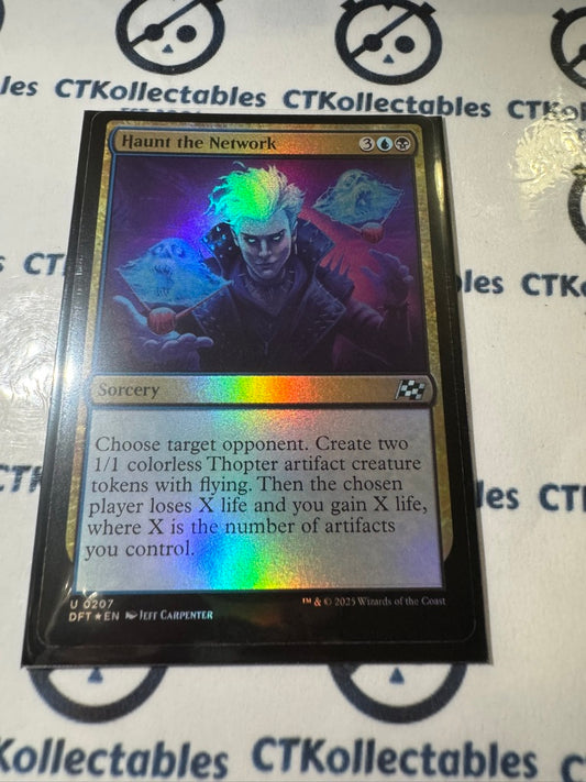 2025 Magic The Gathering AETHERDRIFT Haunt The Network # U 0207 Foil