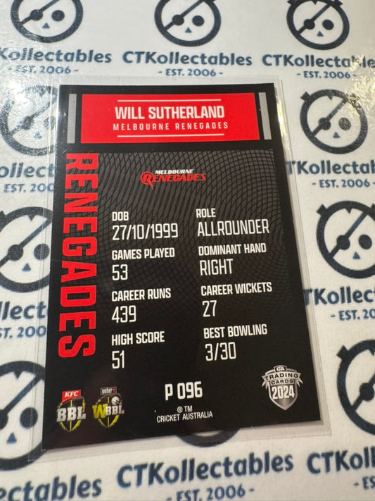 2024/25 TLA Cricket Traders Parallel Special P 096 Will Sutherland