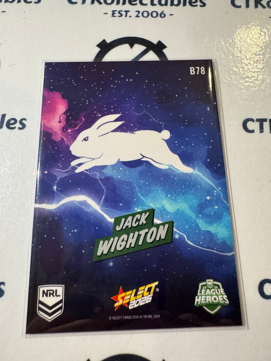 2026 Select NRL League Heroes BANG #B78 Jack Wighton Rabbitohs