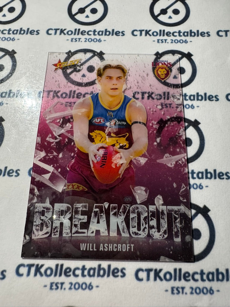 2025 AFL Footy Stars Breakout Will Ashcroft #B6 Lions