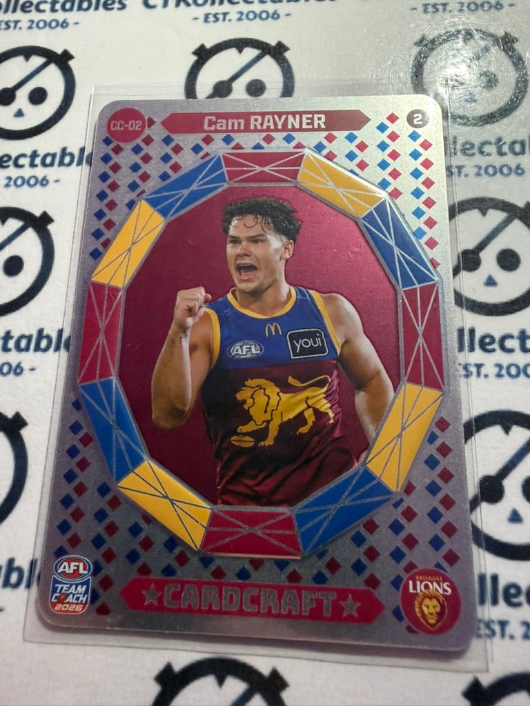 2026 Teamcoach AFL CARDCRAFT CC-02 Cam Rayner Cheering Lions