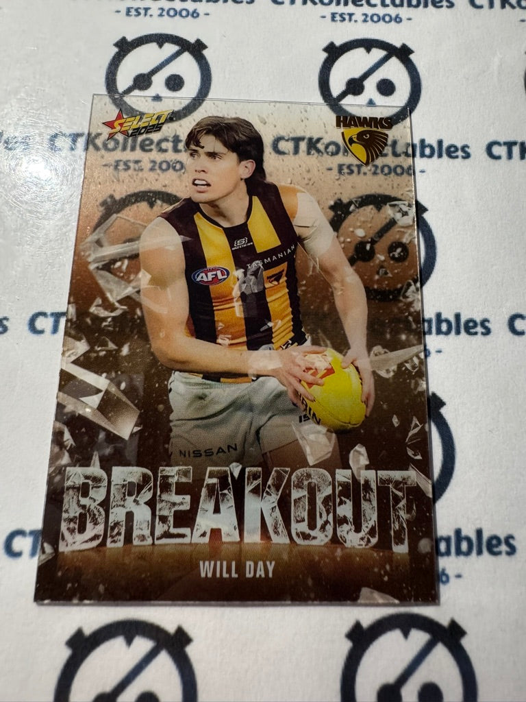 2025 AFL Footy Stars Breakout Will Day #B46 Hawks