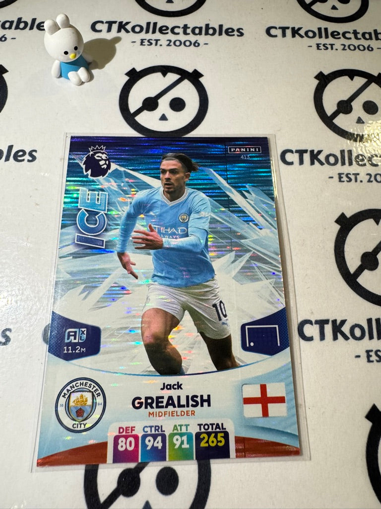 2024 PANINI ADRENALIN XL JACK GREALISH #413 ICE EPL SOCCER CARD