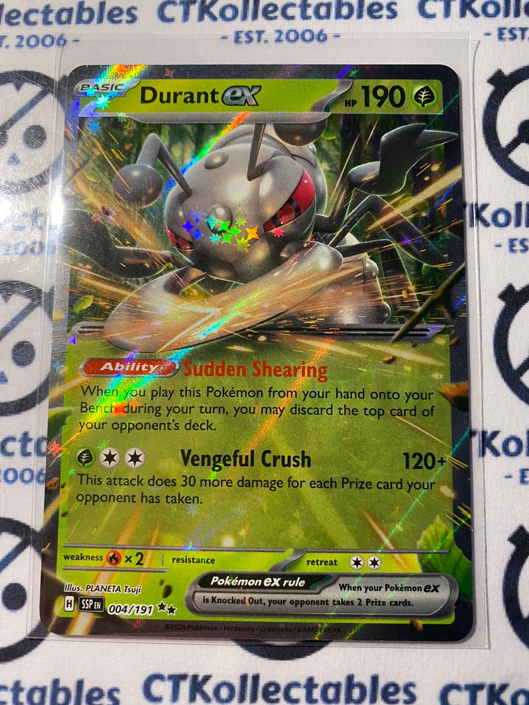 Durant EX Ultra Rare #004/191 Surging Sparks Pokmon TCG 2024 CTKollectables Durant EX Ultra Rare #004/191 Surging Sparks Pokmon TCG 2024 CTKollectables