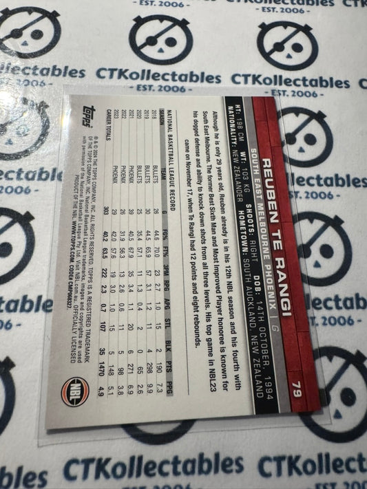 2023-24 Topps NBL Reuben Te Rangi Blue Parallel #79 Phoenix