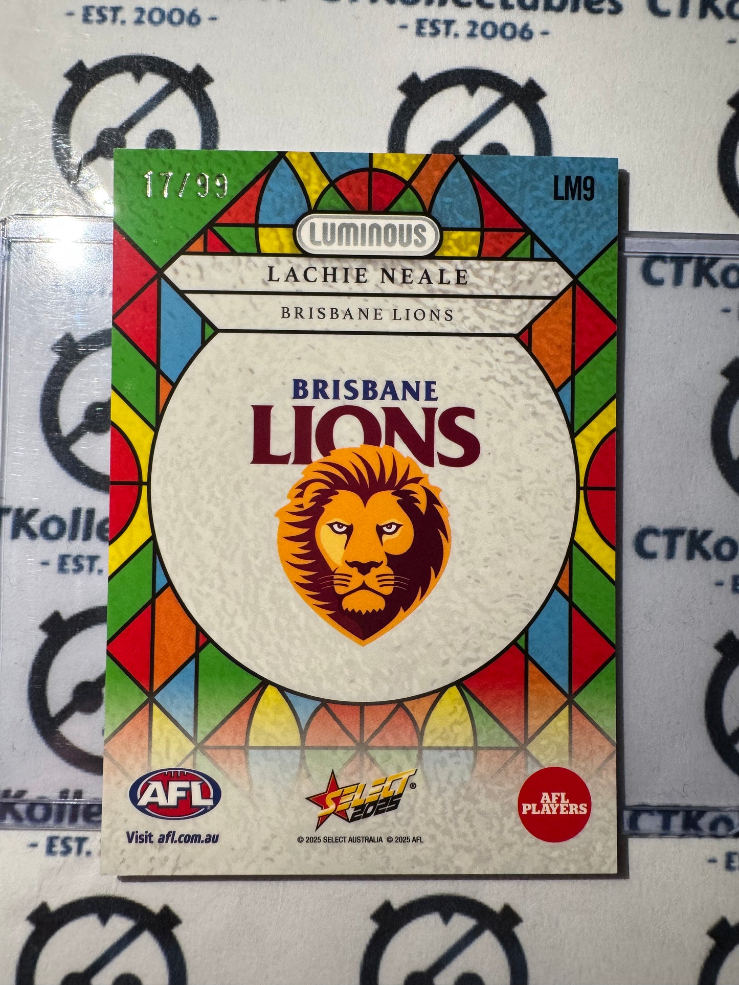 2025 AFL Footy Stars Luminous Lachie Neale Myriad #17/99 Lions
