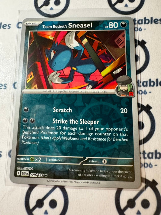Rocket's Sneasel Scarlet & Violet Destined Rivals #128/182 Reverse Holo Pokemon