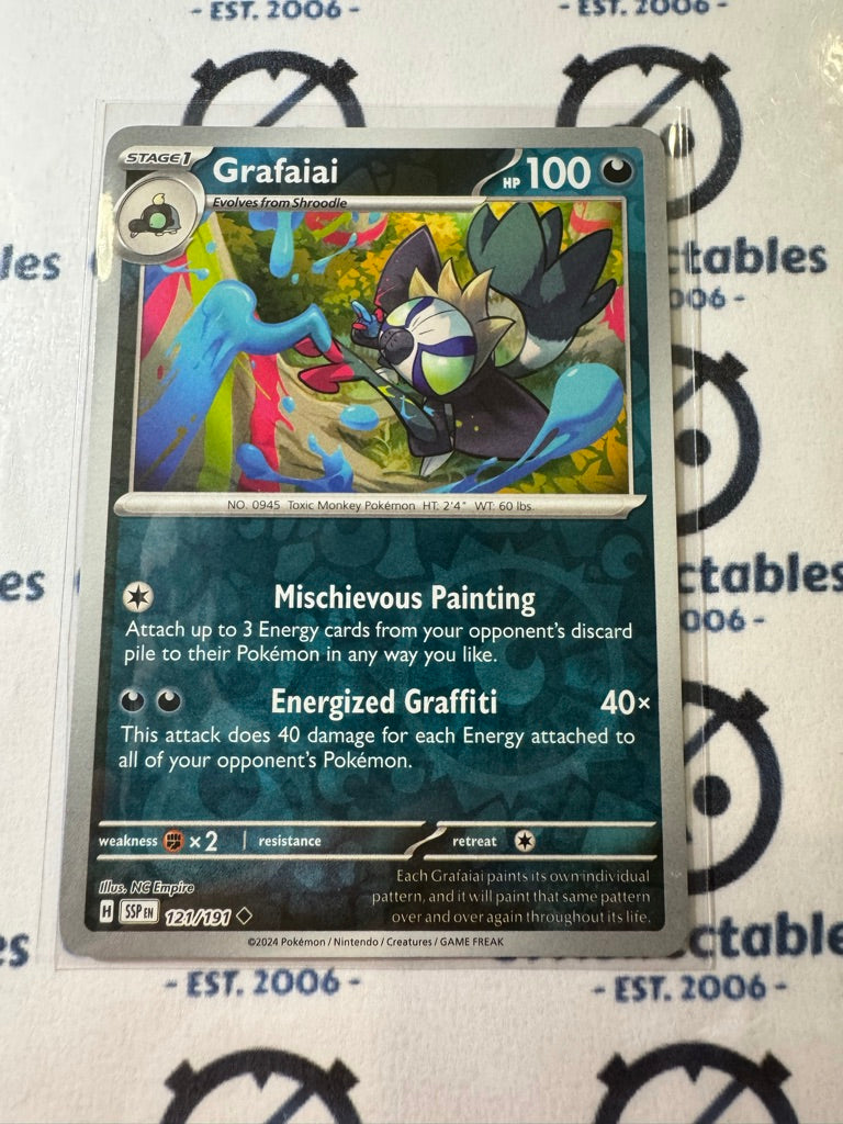 Grafaiai Reverse Holo #121/191 Surging Sparks Pokémon TCG 2024