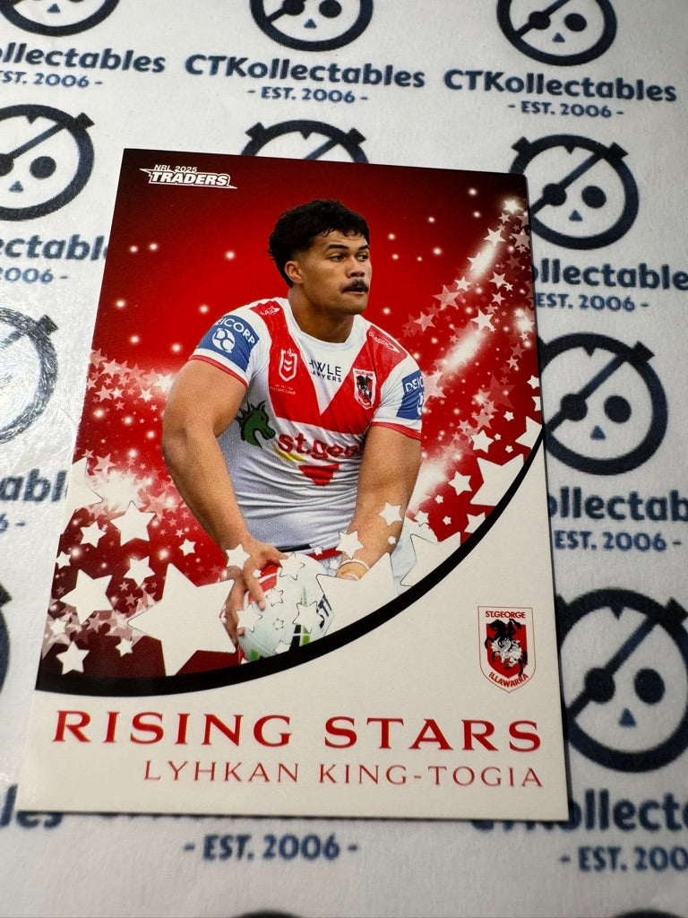 2025 NRL Traders Rising Stars RS 40 / 51 DRAGONS LYHKAN KING-TOGIA