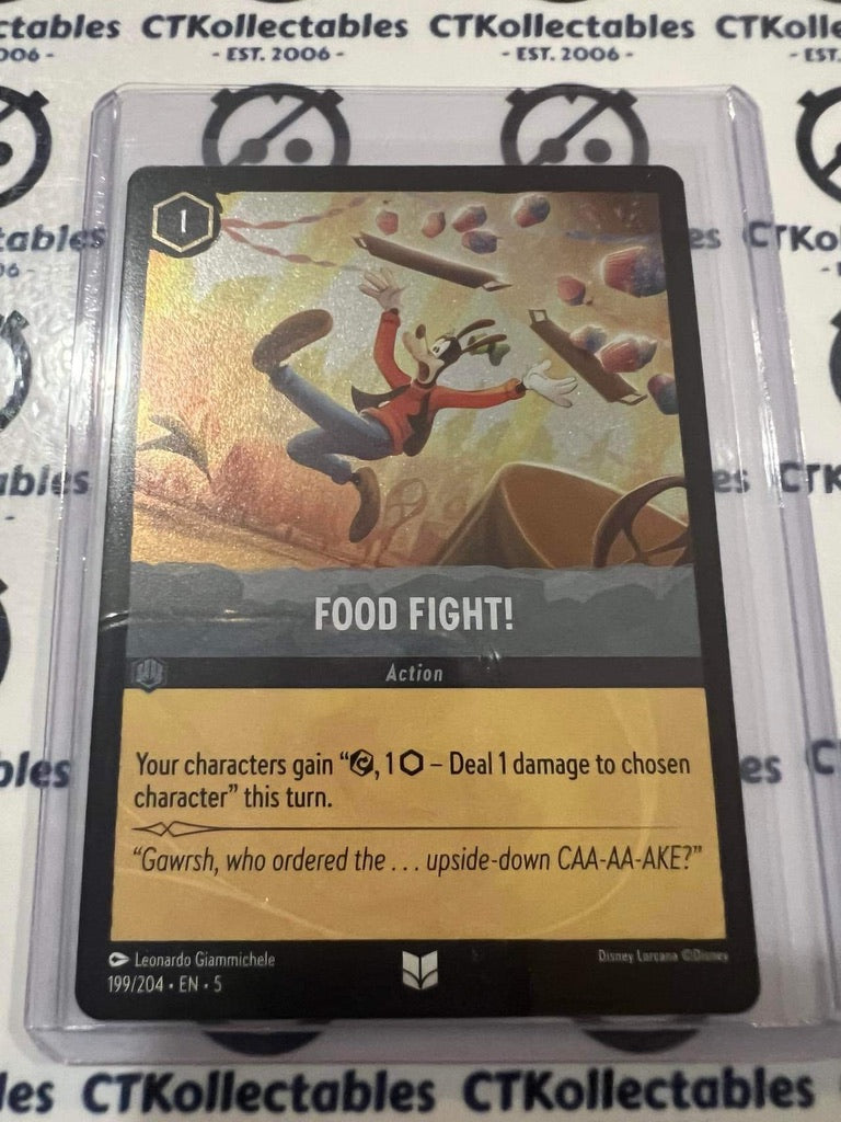 2024 Disney Lorcana Shimmering Skies COLD Foil Food Fight! 199/204