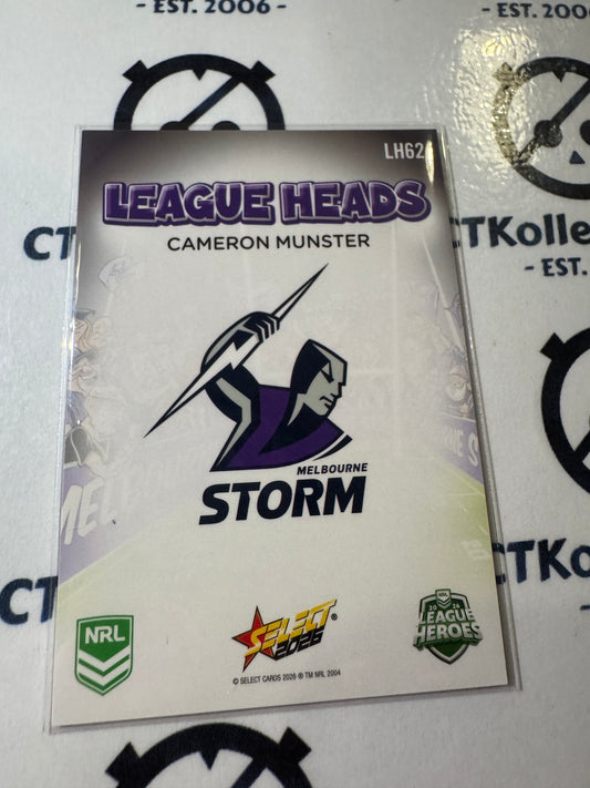 2026 Select NRL League Heroes League Heads #LH62 Cameron Munster Storm