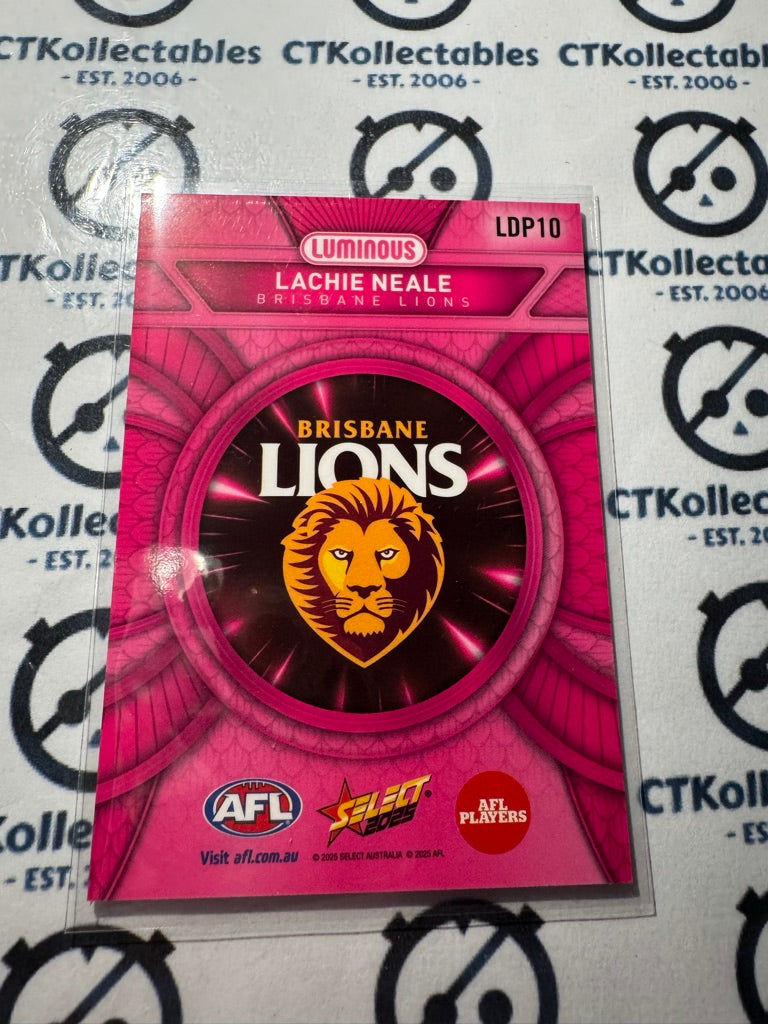 2025 AFL Footy Stars Luminous Lachie Neale #LDP10 Dragon Scales PINK Lions
