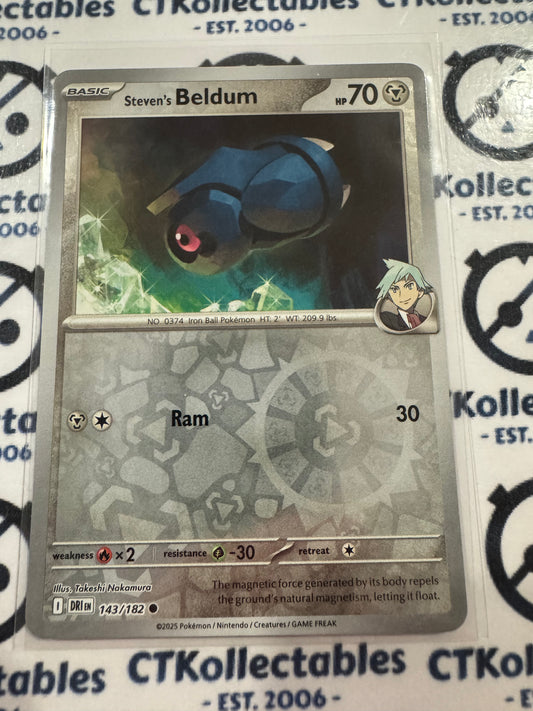 Steven's Beldum Reverse Holo #143/182 Scarlet & Violet Destined Rivals