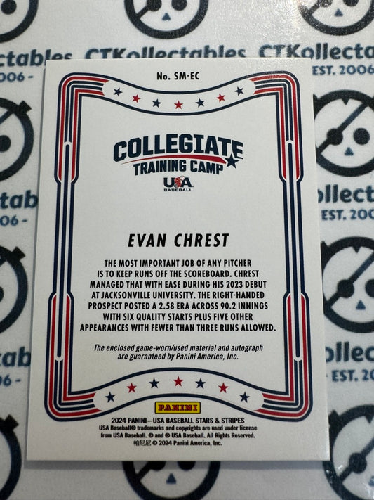 2024 Panini USA Stars & Stripes Evan Chrest Relic Auto SM-EC