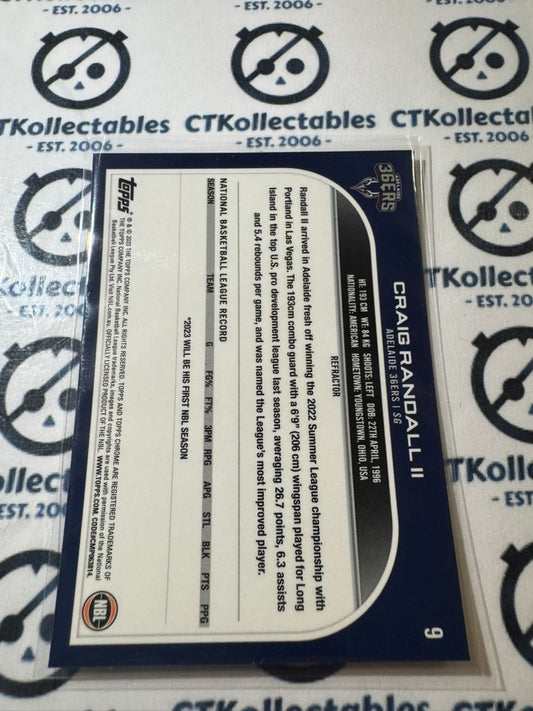 2022-23 Topps NBL Chrome Craig Randall II rookie rc Refractor #9 36ers