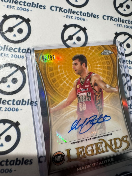 2022-23 Topps NBL Chrome Mark Bradtke LEGENDS Auto #52/99 Tigers