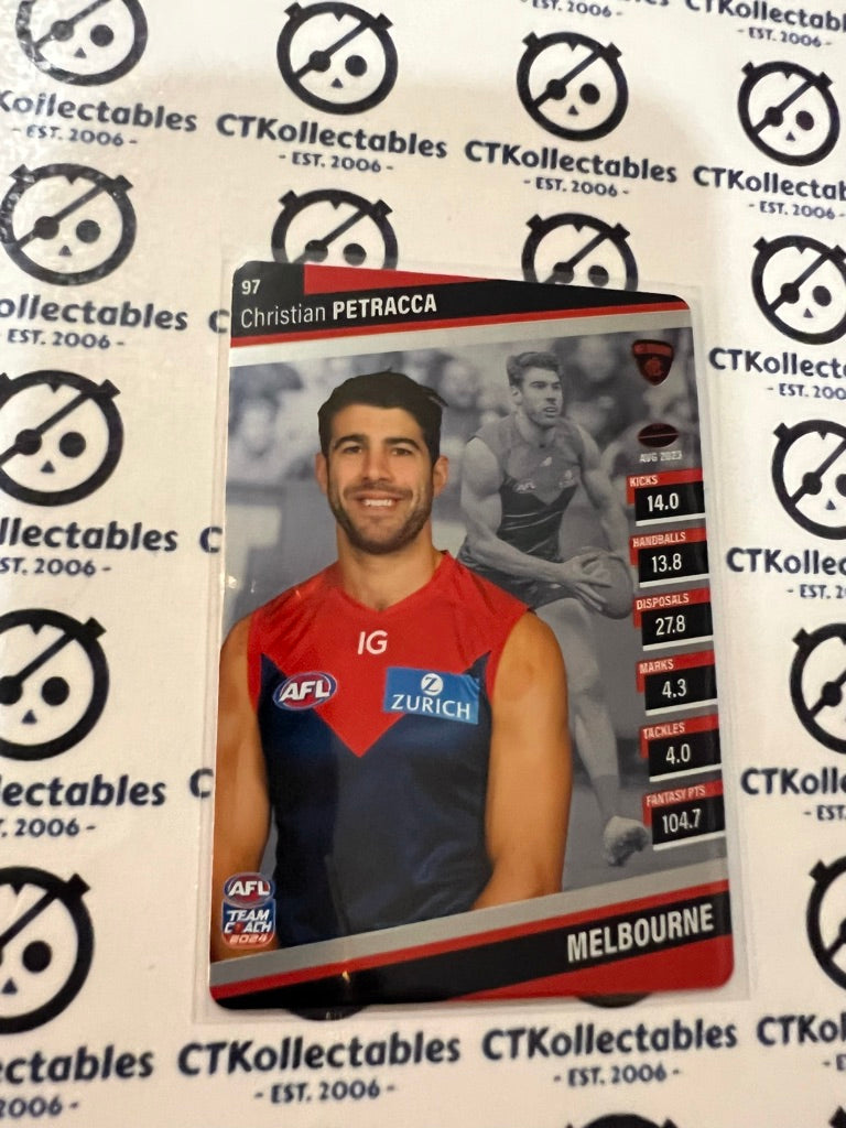 2024 AFL Teamcoach Silver Card #97 Christian Petracca Demons