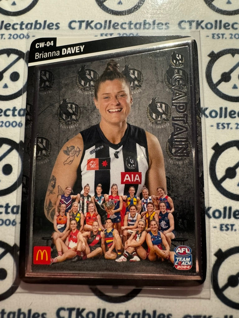 2024 AFL Teamcoach Maccas Captain Silver - Brianna Davey CW-04 Magpies
