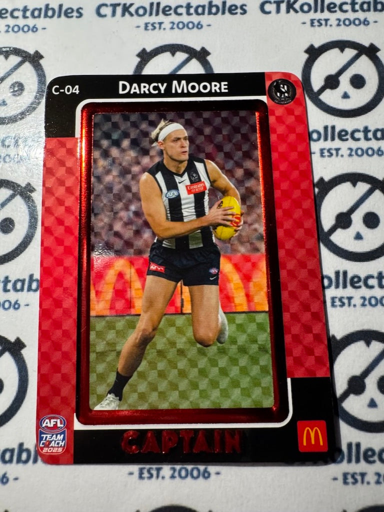 2025 AFL Teamcoach Maccas Captain RED - Darcy Moore C-04 Magpies