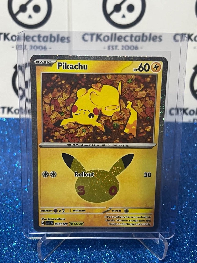 Pikachu 035/128 (13/30) Holo ENG 30th Anniversary Celebration Pokemon TCG