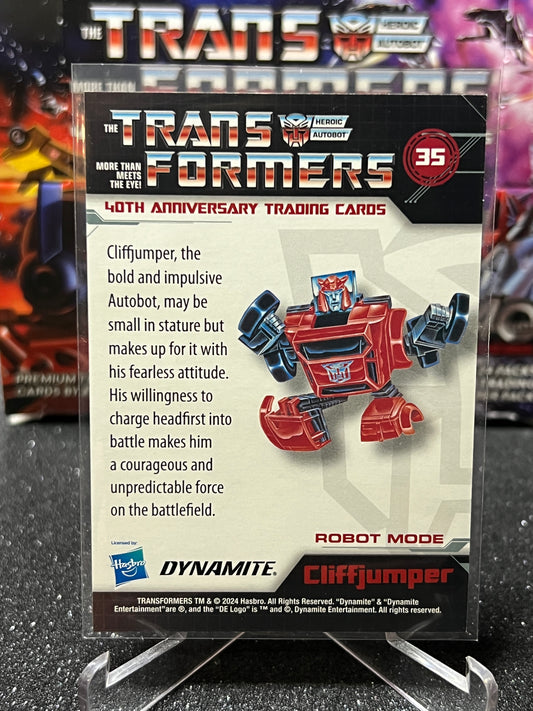2024 TRANSFORMERS 40th ANNIVERSARY CLIFFJUMPER # 35 FOIL TRADING CARD