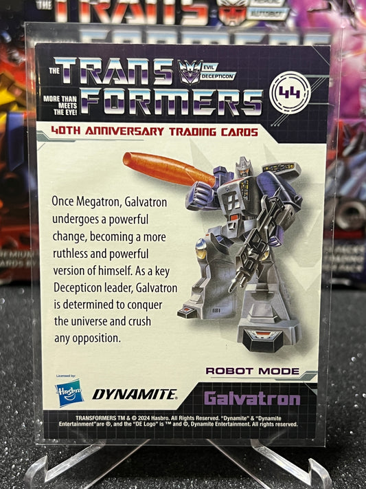 2024 TRANSFORMERS 40th ANNIVERSARY GALVATRON # 44 FOIL TRADING CARD