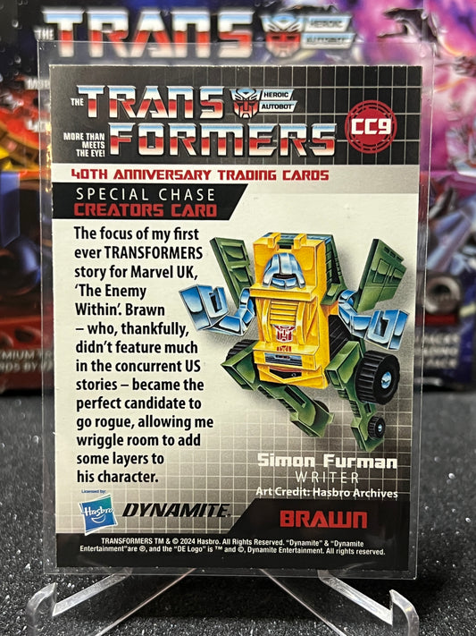 2024 TRANSFORMERS 40th ANNIVERSARY BRAWN # CC9 NON-FOIL TRADING CARD