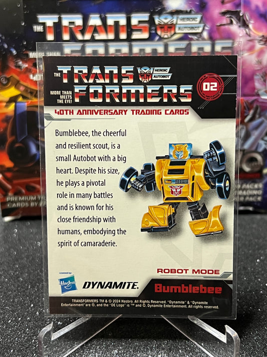 2024 TRANSFORMERS 40th ANNIVERSARY BUMBLEBEE # 02 NON-FOIL TRADING CARD