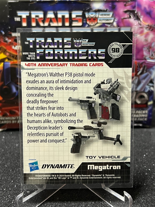 2024 TRANSFORMERS 40th ANNIVERSARY MEGATRON # 98 NON-FOIL TRADING CARD