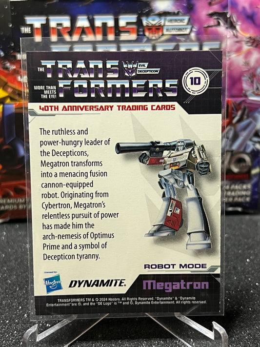 2024 TRANSFORMERS 40th ANNIVERSARY MEGATRON # 10 NON-FOIL TRADING CARD