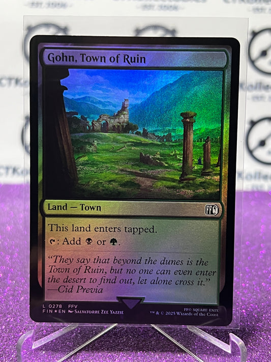 2025 MAGIC THE GATHERING FINAL FANTASY GOHN, TOWN OF RUIN # L 0278 LAND FOIL CARD