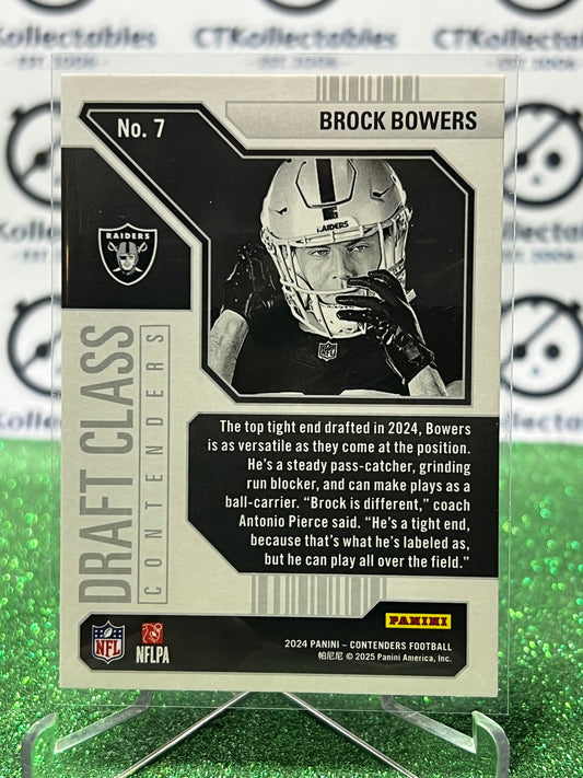 2024 PANINI CONTENDERS BROCK BOWERS # 7 RC DRAFT CLASS LAS VEGAS RAIDERS NFL GRIDIRON CARD